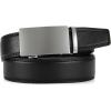 imageCHAOREN Mens Belt  Mens Ratchet Belt Leather 1 38quot for Dress Pant  Micro Adjustable Belt Fit EverywhereBasic Slash Black