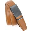 imageCHAOREN Mens Belt  Mens Ratchet Belt Leather 1 38quot for Dress Pant  Micro Adjustable Belt Fit EverywhereCharcoal Light Brown