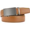 imageCHAOREN Mens Belt  Mens Ratchet Belt Leather 1 38quot for Dress Pant  Micro Adjustable Belt Fit EverywhereCharcoal Light Brown