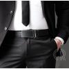 imageCHAOREN Mens Belt  Mens Ratchet Belt Leather 1 38quot for Dress Pant  Micro Adjustable Belt Fit EverywhereWeaven Texture Black