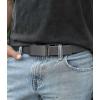imageCHAOREN Mens Belt Stretchable  Elastic Golf Nylon Web Adjustable Belt 1 38quot  for Casual WearCcarbon Fiber ImperialGrey