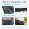 imageCHAOREN Mens Belt Stretchable  Elastic Golf Nylon Web Adjustable Belt 1 38quot  for Casual WearEmatted GunBlue
