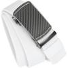 imageCHAOREN Mens Belt Stretchable  Elastic Golf Nylon Web Adjustable Belt 1 38quot  for Casual WearFcarbon Fiber ImperialWhite