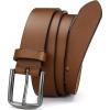 imageCHAOREN Leather Belt for Men  35mm Men Belts for Jeans Casual and Dress  Mens Gift for HimBrown