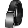 imageCHAOREN Mens Belt  Mens Ratchet Belt Leather 1 38quot for Dress Pant  Micro Adjustable Belt Fit EverywhereCharcoal Black