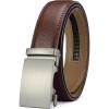 imageCHAOREN Mens Belt  Mens Ratchet Belt Leather 1 38quot for Dress Pant  Micro Adjustable Belt Fit EverywhereClassic Slash Brown