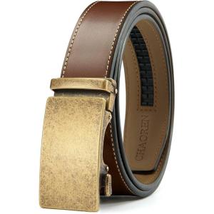 imageCHAOREN Mens Belt  Mens Ratchet Belt Leather 1 38quot for Dress Pant  Micro Adjustable Belt Fit EverywhereCognac2