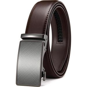 imageCHAOREN Mens Belt  Mens Ratchet Belt Leather 1 38quot for Dress Pant  Micro Adjustable Belt Fit EverywhereDark Brown