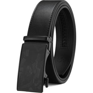 imageCHAOREN Mens Belt  Mens Ratchet Belt Leather 1 38quot for Dress Pant  Micro Adjustable Belt Fit EverywhereForged Texture Black