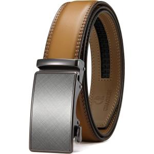 imageCHAOREN Mens Belt  Mens Ratchet Belt Leather 1 38quot for Dress Pant  Micro Adjustable Belt Fit EverywhereSandy