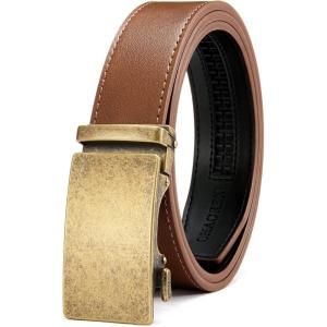imageCHAOREN Mens Belt  Mens Ratchet Belt Leather 1 38quot for Dress Pant  Micro Adjustable Belt Fit EverywhereTan