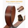 imageCHAOREN Full Grain Leather Belts for Men  Mens Belt for Jeans  Timeless Elegance for Casual DressCowhide Brown