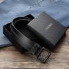 imageCHAOREN Full Grain Leather Belts for Men  Mens Belt for Jeans  Timeless Elegance for Casual DressDouble Black 35mm Width