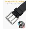 imageCHAOREN Full Grain Leather Belts for Men  Mens Belt for Jeans  Timeless Elegance for Casual DressDouble Black Gun