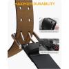 imageCHAOREN Full Grain Leather Belts for Men  Mens Belt for Jeans  Timeless Elegance for Casual DressDouble Brown