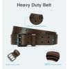 imageCHAOREN Full Grain Leather Belts for Men  Mens Belt for Jeans  Timeless Elegance for Casual DressDouble Dark Brown 35mm Width