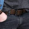 imageCHAOREN Full Grain Leather Belts for Men  Mens Belt for Jeans  Timeless Elegance for Casual DressDouble Dark Brown 35mm Width