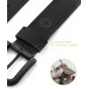 imageCHAOREN Full Grain Leather Belts for Men  Mens Belt for Jeans  Timeless Elegance for Casual DressGenuine Black