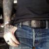 imageCHAOREN Full Grain Leather Belts for Men  Mens Belt for Jeans  Timeless Elegance for Casual DressHammered Black