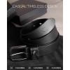 imageCHAOREN Full Grain Leather Belts for Men  Mens Belt for Jeans  Timeless Elegance for Casual DressTop Grain Black