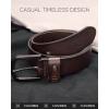 imageCHAOREN Full Grain Leather Belts for Men  Mens Belt for Jeans  Timeless Elegance for Casual DressTop Grain Dark Brown