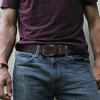 imageCHAOREN Full Grain Leather Belts for Men  Mens Belt for Jeans  Timeless Elegance for Casual DressTop Grain Dark Brown