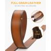 imageCHAOREN Full Grain Leather Belts for Men  Mens Belt for Jeans  Timeless Elegance for Casual DressTop Grain Light Brown
