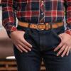imageCHAOREN Full Grain Leather Belts for Men  Mens Belt for Jeans  Timeless Elegance for Casual DressTop Grain Light Brown