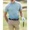 imageCHAOREN Golf Belts for Men  1 38quot Elastic Braided Stretch Mens Belts Casual  Fit Golf Pants Jeans ShortsGun Metal  Blue
