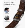 imageCHAOREN Golf Belts for Men  1 38quot Elastic Braided Stretch Mens Belts Casual  Fit Golf Pants Jeans ShortsGun Metal  Brown