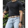 imageCHAOREN Golf Belts for Men  1 38quot Elastic Braided Stretch Mens Belts Casual  Fit Golf Pants Jeans ShortsSilver  Khaki