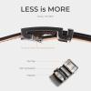 imageCHAOREN Italian Ratchet Belt Genuine Leather for Jeans Comfort Casual Belt  No Magnet or Spring Adjustable Trim to Fit