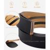 imageCHAOREN Italian Ratchet Belt Genuine Leather for Jeans Comfort Casual Belt  No Magnet or Spring Adjustable Trim to Fit