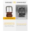 imageCHAOREN Leather Belt for Men  35mm Men Belts for Jeans Casual Dress  Brown Belt for Daily Use