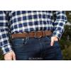imageCHAOREN Leather Belt for Men  35mm Men Belts for Jeans Casual Dress  Brown Belt for Daily Use