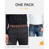 imageCHAOREN Mens Belts Leather 1 Pack  125quot Reversible Belts for Men for Dress Pants  One Belt Two ColorsBlackDark Brown