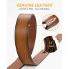 imageCHAOREN Ratchet Belts for Men  15quot Mens Belts Genuine Leather for Causual Jeans  Versatile Fit Customizable StyleBrown