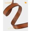 imageCHAOREN Ratchet Belts for Men  15quot Mens Belts Genuine Leather for Causual Jeans  Versatile Fit Customizable StyleLight Brown