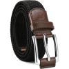imageCHAOREN Golf Belts for Men  1 38quot Elastic Braided Stretch Mens Belts Casual  Fit Golf Pants Jeans ShortsSilver  Black