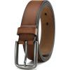 imageCHAOREN Leather Belt for Men  35mm Men Belts for Jeans Casual Dress  Brown Belt for Daily Use