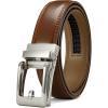 imageCHAOREN Ratchet Kids Belt Dress Boys Leather Belt Adjustable for Casual and Formal WearBrown