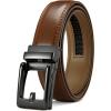 imageCHAOREN Ratchet Kids Belt Dress Boys Leather Belt Adjustable for Casual and Formal WearCognac