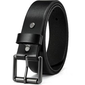 imageCHAOREN Full Grain Leather Belts for Men  Mens Belt for Jeans  Timeless Elegance for Casual DressBlack