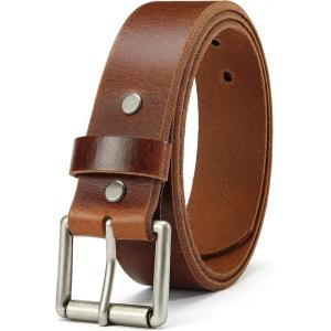 imageCHAOREN Full Grain Leather Belts for Men  Mens Belt for Jeans  Timeless Elegance for Casual DressBrown