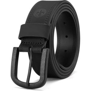 imageCHAOREN Full Grain Leather Belts for Men  Mens Belt for Jeans  Timeless Elegance for Casual DressGenuine Black