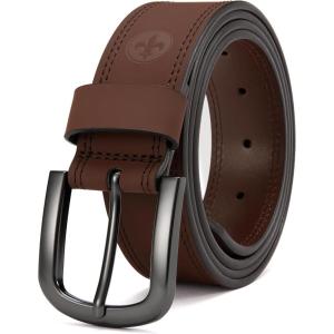 imageCHAOREN Full Grain Leather Belts for Men  Mens Belt for Jeans  Timeless Elegance for Casual DressGenuine Brown