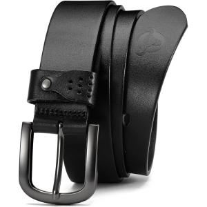 imageCHAOREN Full Grain Leather Belts for Men  Mens Belt for Jeans  Timeless Elegance for Casual DressTop Grain Black