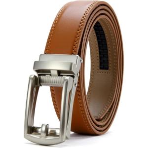 imageCHAOREN Mens Dress Belt  Ratchet Belt Leather 1 14quot Comfort Click  Perfect Companion to Mens Dress ShoesMarmalade