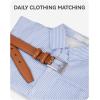 imageCHAOREN Boys Belt  1 18quot Leather Kids Belt for Dress  Perfect Companion to Youth Formal OutfitTan