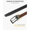 imageCHAOREN Boys Belt Most Size Kids 1 14quot Dress Reversible Belt for Youth  One Leather Belt Two StyleBlackCognac